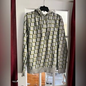 Jack & Jones Gray and Yellow Geometric Pattern Shirt